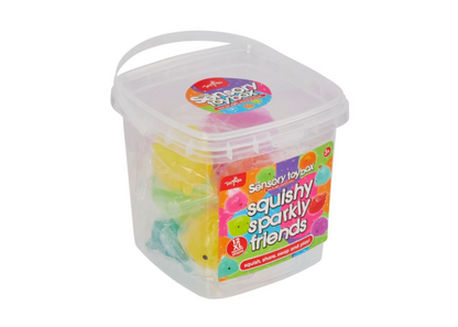 ToyMania | The Sensory Toy Box Squishy Sparkly Friends Set, 12 Pack