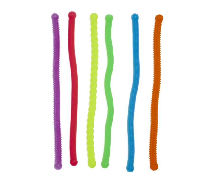 ToyMania | The Sensory Toy Box Giant Monkey Noodles, 6 Piece