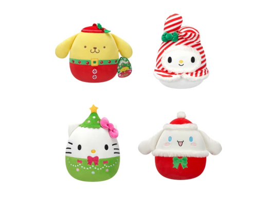 19cm Squishmallows Holiday Sanrio Hello Kitty Plush Toy - Assorted