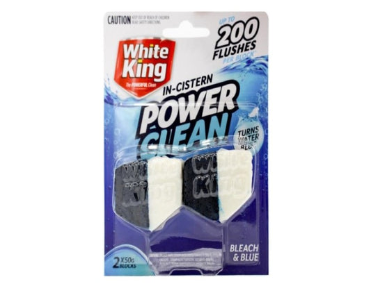 White King In-Cistern Power Clean Bleach & Blue , 50 g (Pack of 2)