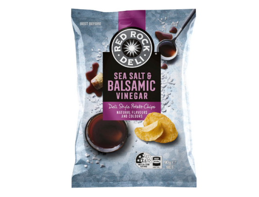 Red Rock Deli Sea Salt and Balsamic Vinegar Potato Chips 90 g