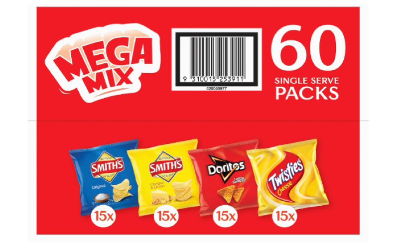 Smith’s Potato Chips Mega Mix Value Multipack 1140 g (Pack of 60)