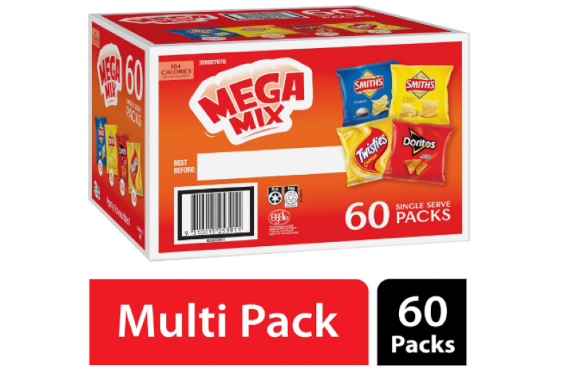 Smith’s Potato Chips Mega Mix Value Multipack 1140 g (Pack of 60)