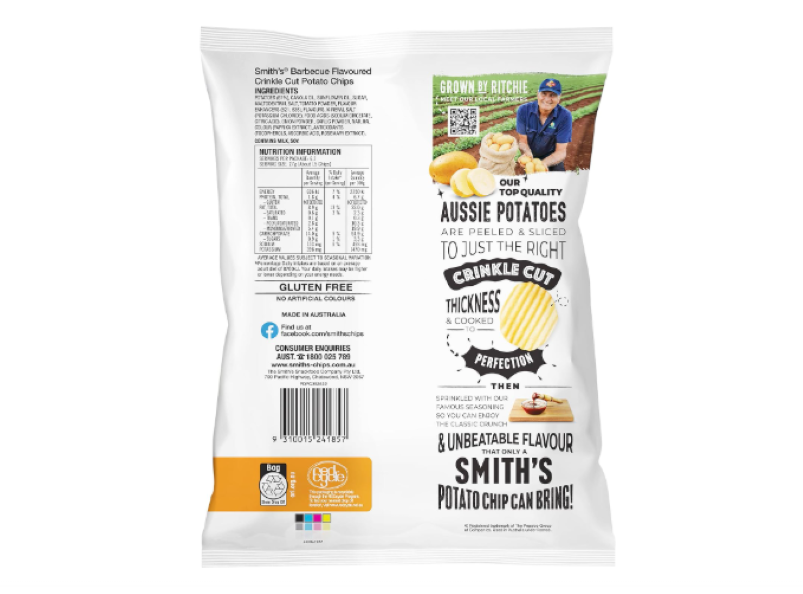 Smith’s Barbecue Crinkle Cut Potato Chips 170 g