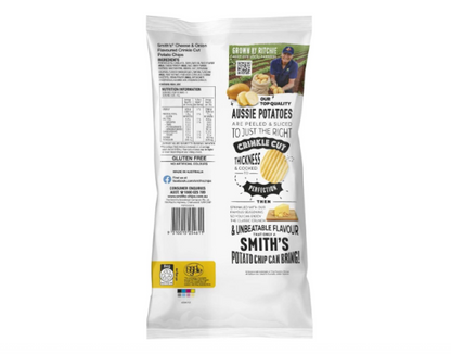 Smith's Crinkle Crinkle Cut Cheese and Onion Potato Chips 170 g