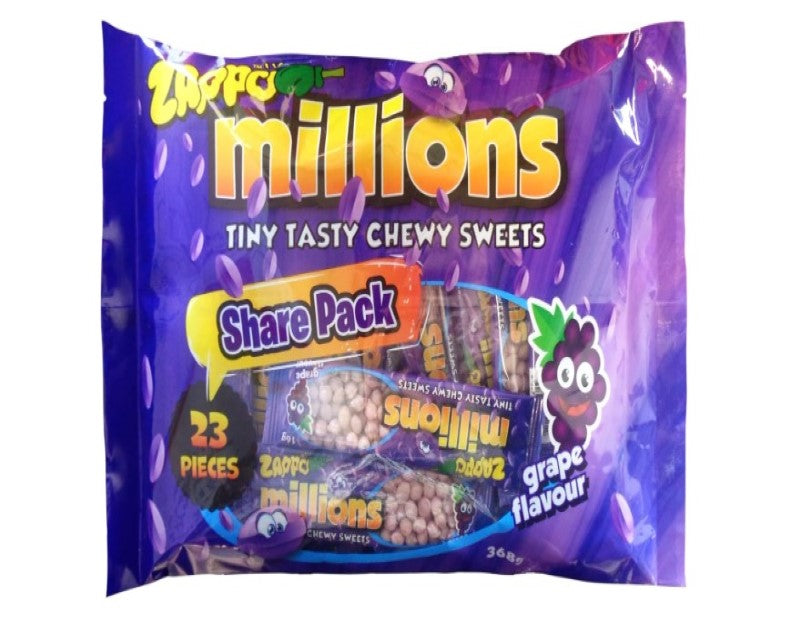 ZAPPO Millions Grape 368g (23 Pieces)