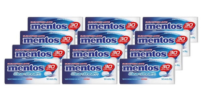 Mentos Clean Breath Mints, Peppermint, 12 Tins, 12 x 35 g, Peppermint