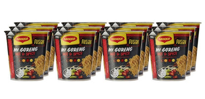 Maggi Fusian Mi Goreng Hot and Spicy Noodle Cup (Pack of 12)