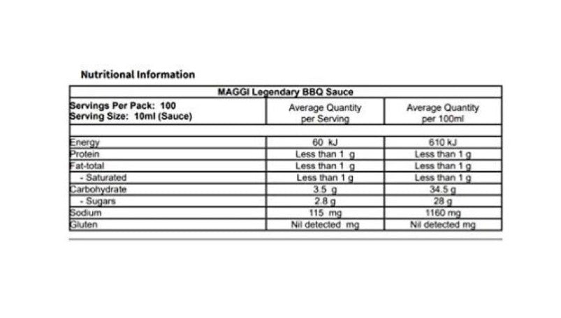 Maggi Legendary BBQ Sauce 1 Litre, Vegetarian, Smokey BBQ