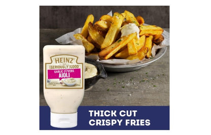 Heinz Seriously Good Garlic Lovers Aioli Flavoured Mayonnaise Egg Mayonnaise Dipping Sauce 295ml