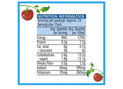 Heinz Ketchup 50% Less Added Sugar and Salt Tomato Sauce 500 ml