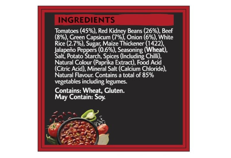 Heinz Chilli Beef Big'N Chunky Soup Family Pack 520g