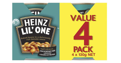 Heinz Canned Baked Beans in Tomato Sauce 130 g (Pack of 4)