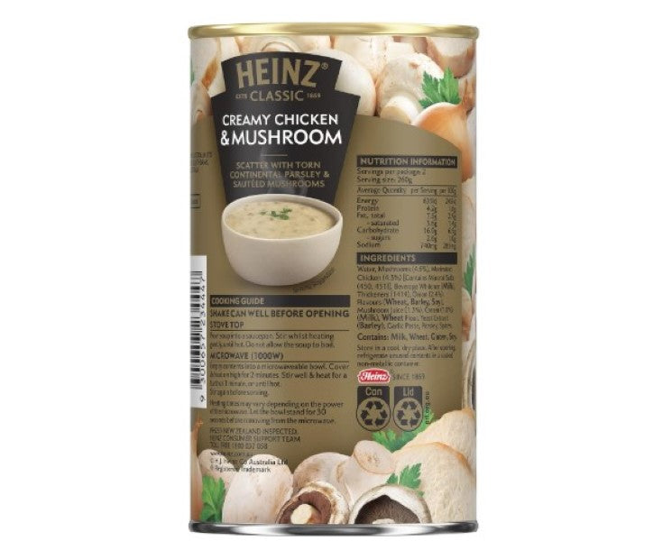 Heinz Classic Creamy Chicken and Mushroom Soup Family Pack, 520g