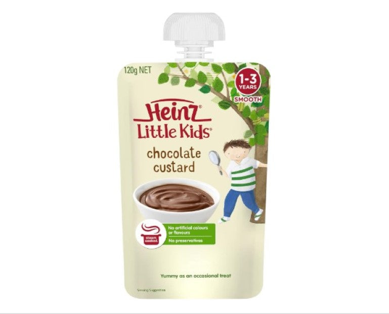 Heinz Chocolate Custard 1-3 Years Heinz For Baby Heinz Little Kids Baby Food Pouch 120g (pack of 6)