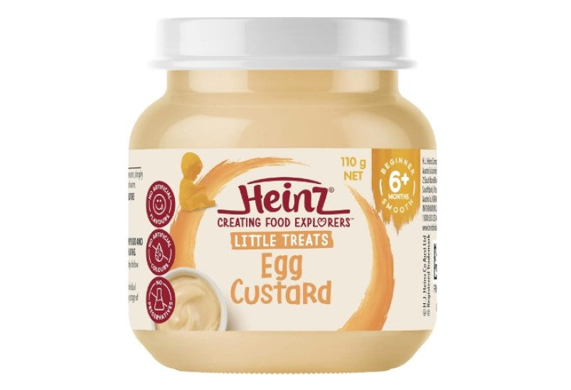 Heinz 6+ Months Egg Custard For Baby Little Treats Baby Food Jar 110g (pack of 6)