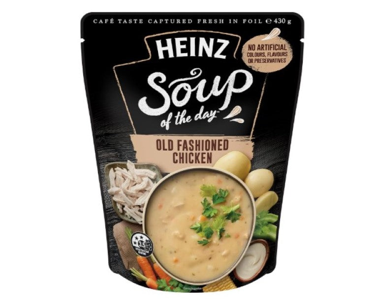 Heinz Soup of the Day Old Fashioned Chicken Soup Pouch 430g x 6 (Pack of 6)