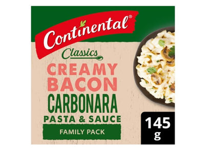 CONTINENTAL Pasta and Sauce Family Bacon and Carbonara 145g