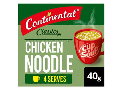 CONTINENTAL Cup-A-Soup | Classic Chicken Noodle, 4 pack, 40g