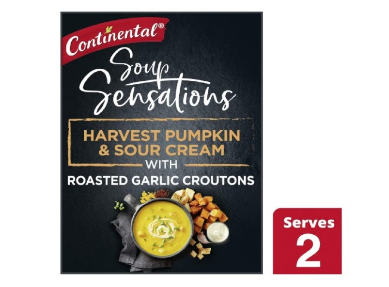 CONTINENTAL Sensations soup | Harvest Pumpkin and Sour Cream with Roasted Garlic Croutons, 70 g (Pack of 1)