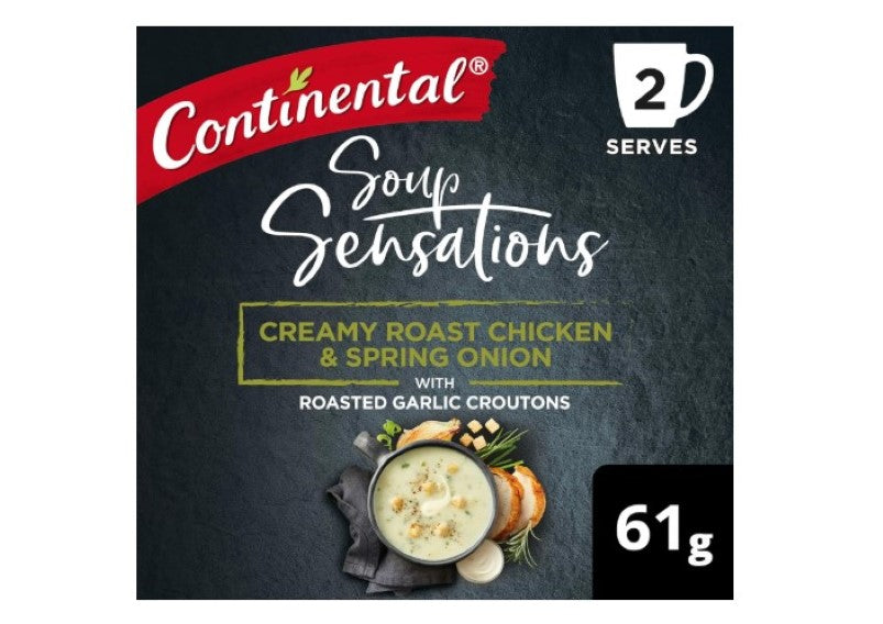 Continental Creamy Roast Chicken & Spring Onion with Roasted Garlic Croutons Soup Sensations 61 g