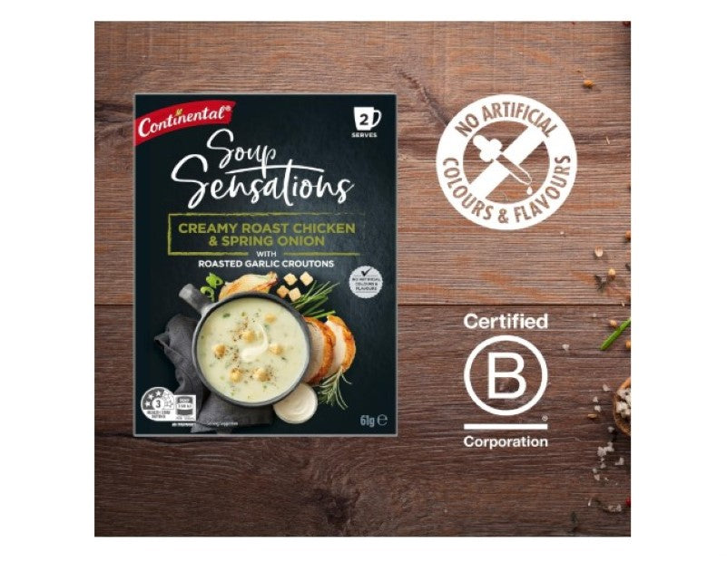 Continental Creamy Roast Chicken & Spring Onion with Roasted Garlic Croutons Soup Sensations 61 g