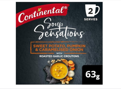 Continental Sweet Potato, Pumpkin and Caramelised Onion with Roasted Garlic Croutons Soup Sensations 63 g