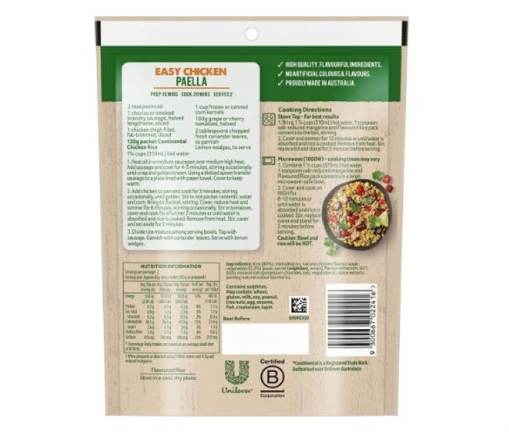 CONTINENTAL Classic Chicken Rice, 120 g