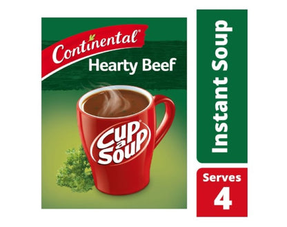 CONTINENTAL Cup-A-Soup, Classic Hearty Beef, 4 pack, 55g