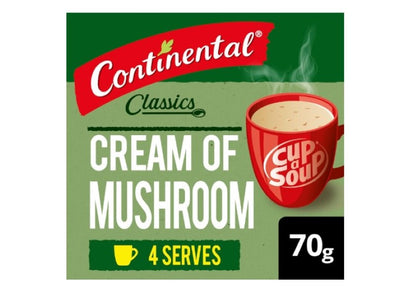 Continental Classics Original Cream Of Mushroom Soup Cup A Soup 70 g