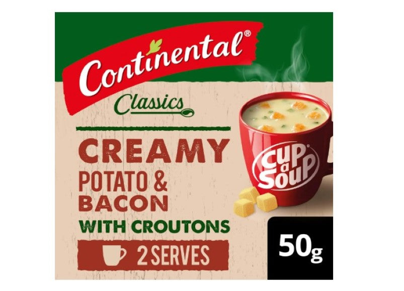 Continental Classics Creamy Potato & Bacon With Croutons Cup A Soup 50 g