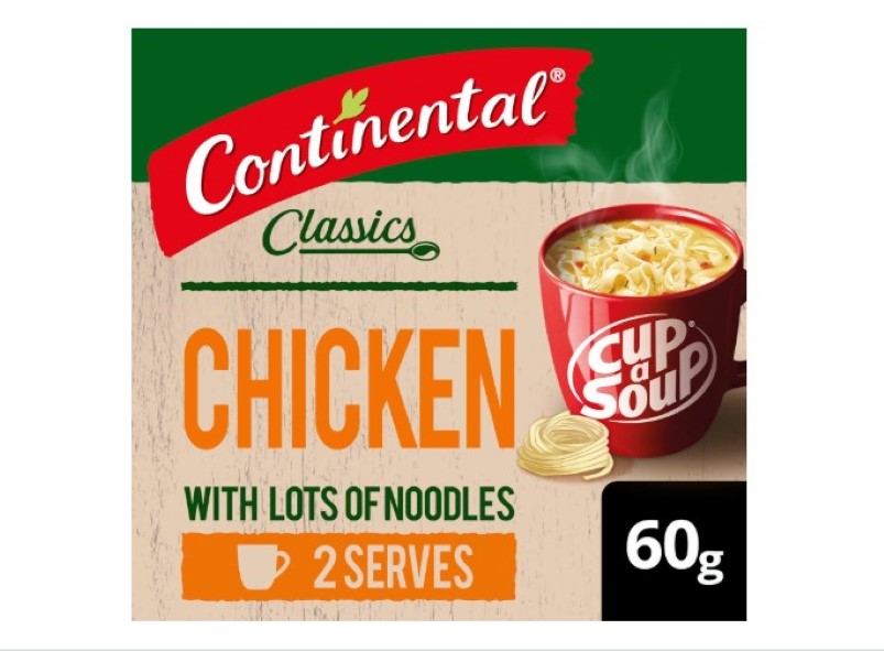 CONTINENTAL Cup-A-Soup | Chicken With Lots Of Noodles, 2 pack, 60g