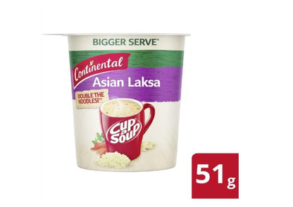 CONTINENTAL Cup-A-Soup Instant Soup/Meal Cup Asian Laksa With Noodles, 51 g