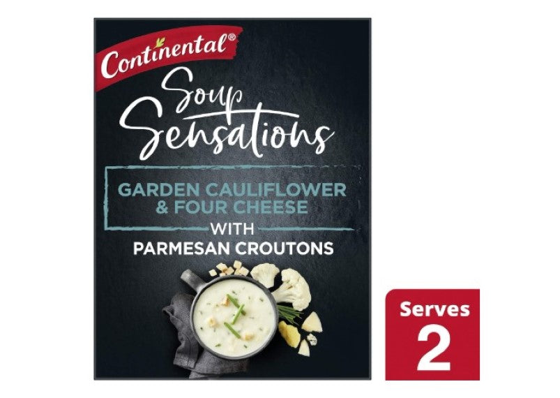 CONTINENTAL Sensations soup | Garden Cauliflower & Four Cheese with Parmesan Croutons (2 pk), 62g