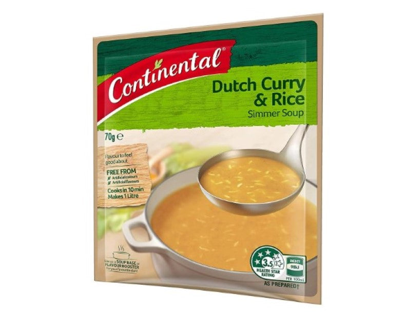 CONTINENTAL Simmer Soup | Dutch Curry and Rice, 70g