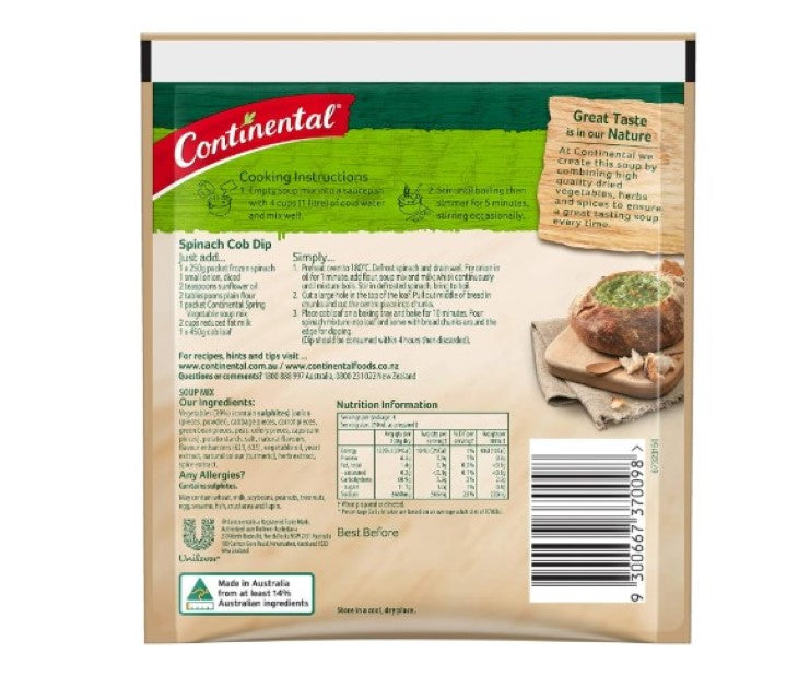 Continental 16 x Simmer Soup Spring Vegetable, 30g