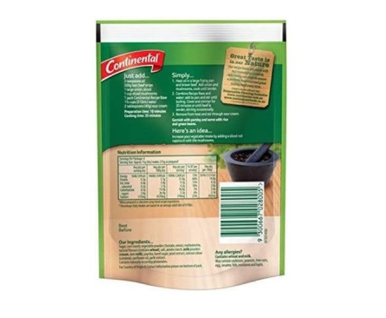 Continental Recipe Base Beef Stroganoff, 40g