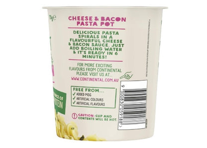 Continental Snack Pot | Cheese & Bacon Pasta, 70g