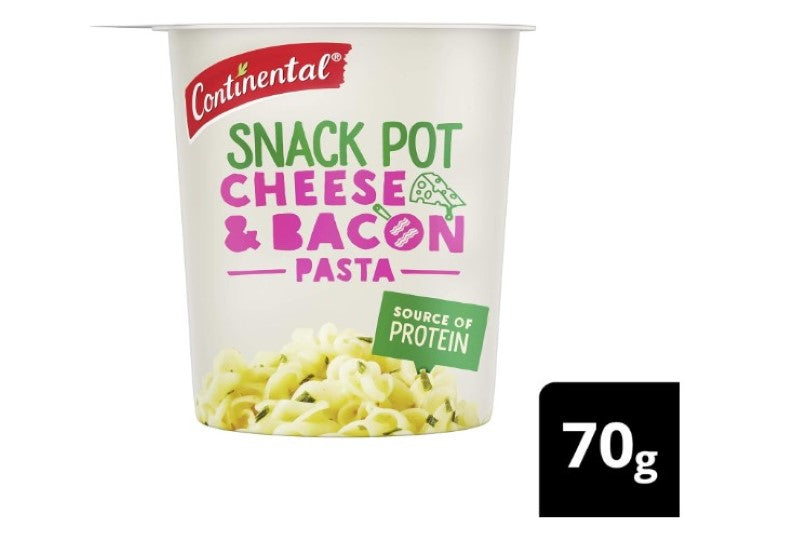 Continental Snack Pot | Cheese & Bacon Pasta, 70g