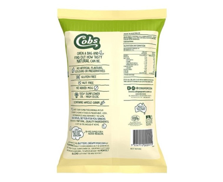 Cobs Natural Best Ever Butter Gourmet Popcorn, 90g