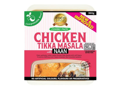 Coco Earth Chicken Tikka Masala with Naan, 360 g