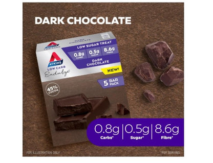 Atkins Low Carb Endulge Dark Chocolate Bars 5 Pack