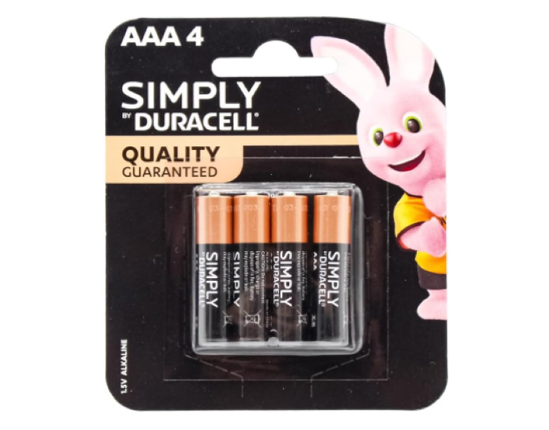 Duracell | AAA Simply Batteries 1.5 Volts - (Pack of 4)