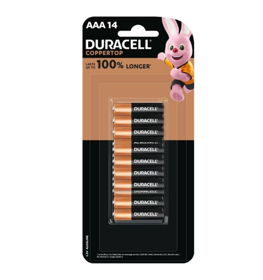 Duracell | Coppertop AAA 1.5V Alkaline Batteries - (Pack of 14)