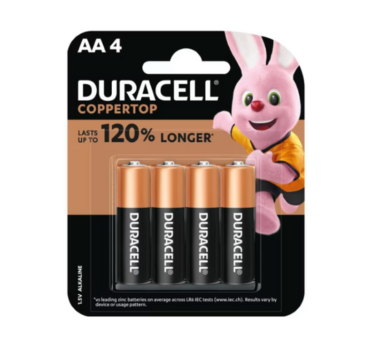 Duracell | Coppertop AA 1.5V Alkaline Batteries - (Pack of 4)