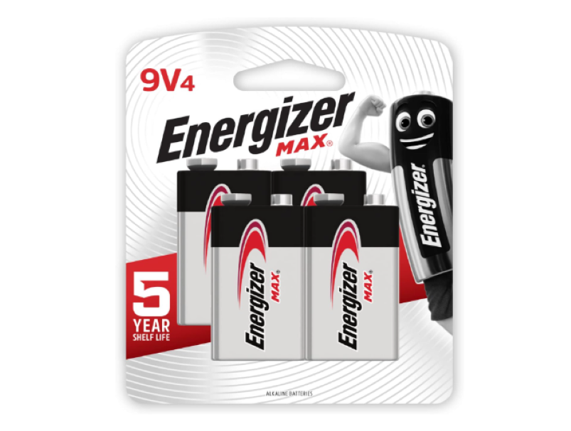 Energizer | MAX 9V 4PK, Batteries - 4 Count, (E000035200)