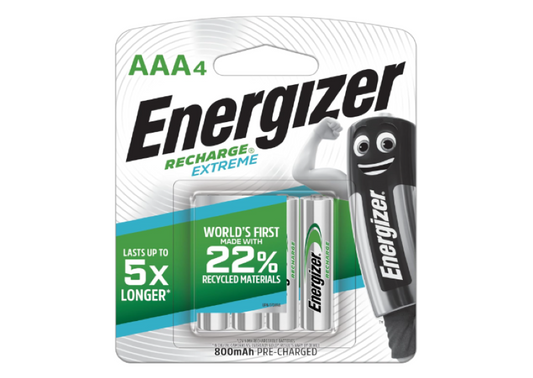 Energizer | Recharge Extreme AAA Rechargeable Batteries - (Pack of 4)