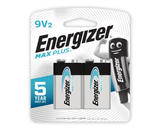 Energizer | Max Plus 9V Alkaline Batteries - (Pack of 2)