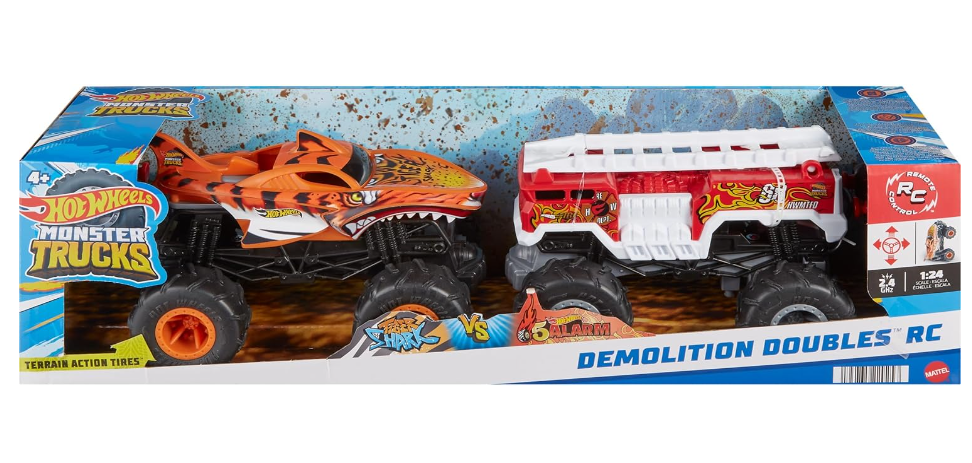 Hot Wheels | Monster Trucks 1:24 Scale Battery-Powered RC Trucks