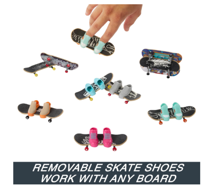 Hot Wheels | Skate Fingerboards 10-Pack, Set of 10 Finger Skateboards